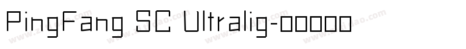 PingFang SC Ultralig字体转换